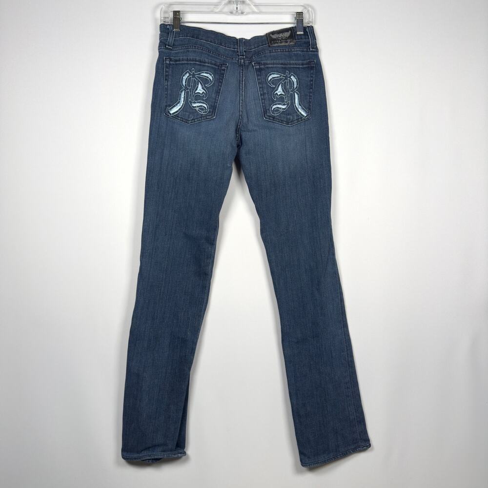 Vintage Rock & Republic Bootcut Low-Mid Rise Embellished Jeans Women's Size 30 - Picture 2 of 10